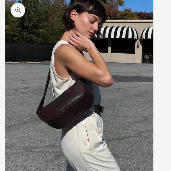 St. Agni Soft Crescent Bag in Chocolate Brown - Picture 4 of 15